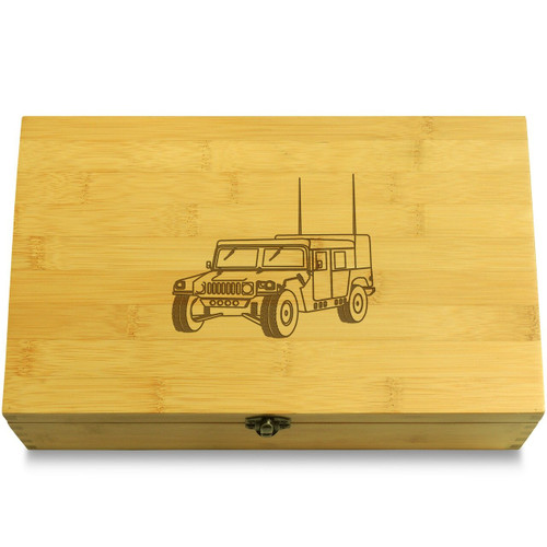 Humvee Army Truck Wooden Box Lid